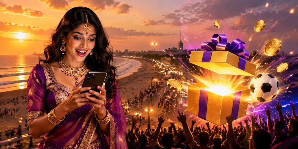Woman registering for lottery draw using mobile phone, Chennai