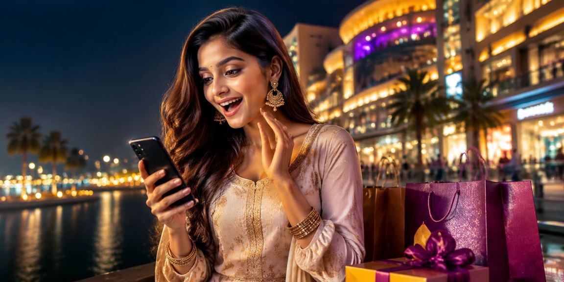 Woman making mobile payment for online gaming in Delhi