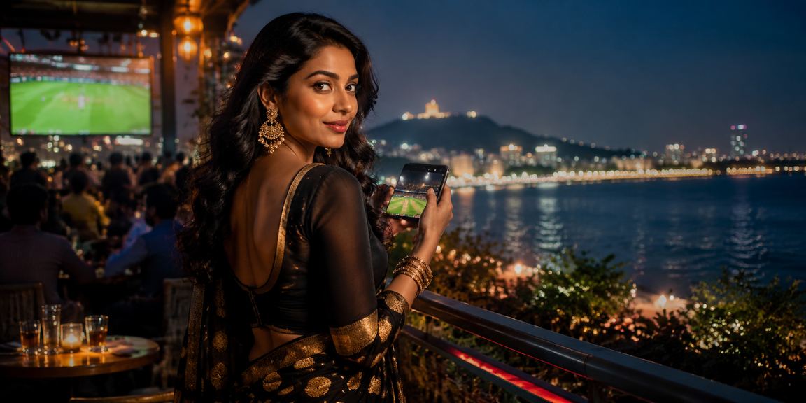 A player enjoying cricket and teen patti games on mobile in Pune