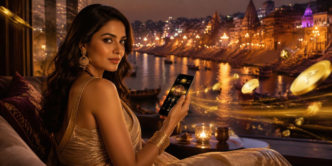 Casino experience app screen in Varanasi with rupee symbol and gaming interface